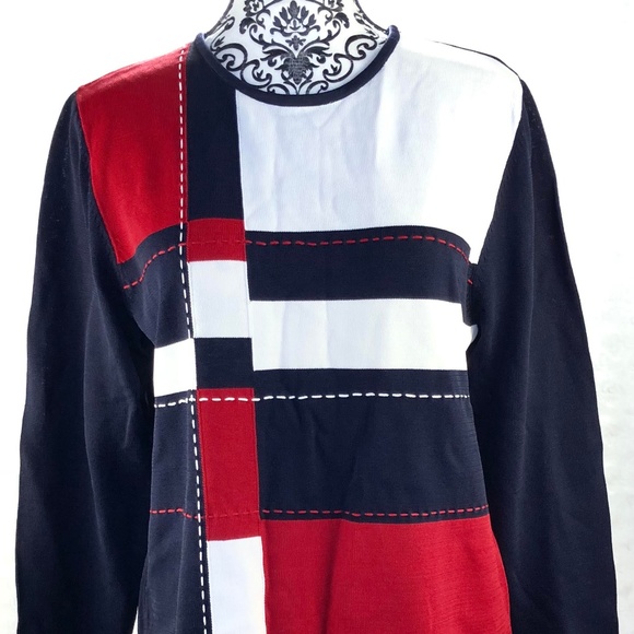 Alfred Dunner Tops - 🆕Alfred Dunner Art to Wear Graphic Blouse SZ Med